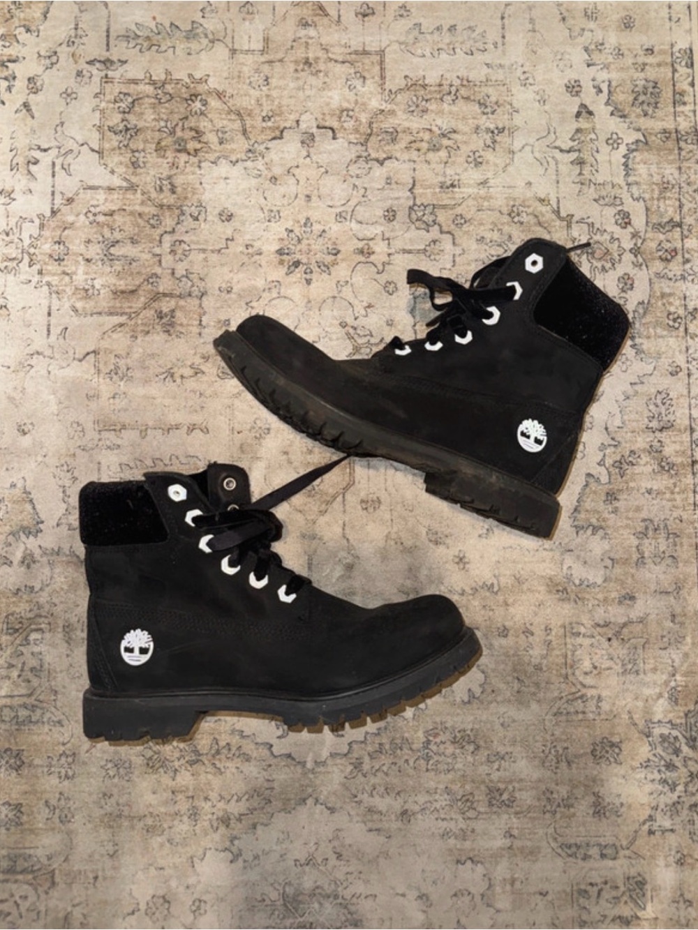 Timberland Black Lace-Up Women's Nubuck Boots